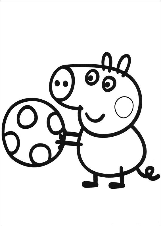 Plansa de colorat cu Peppa Pig 5 45